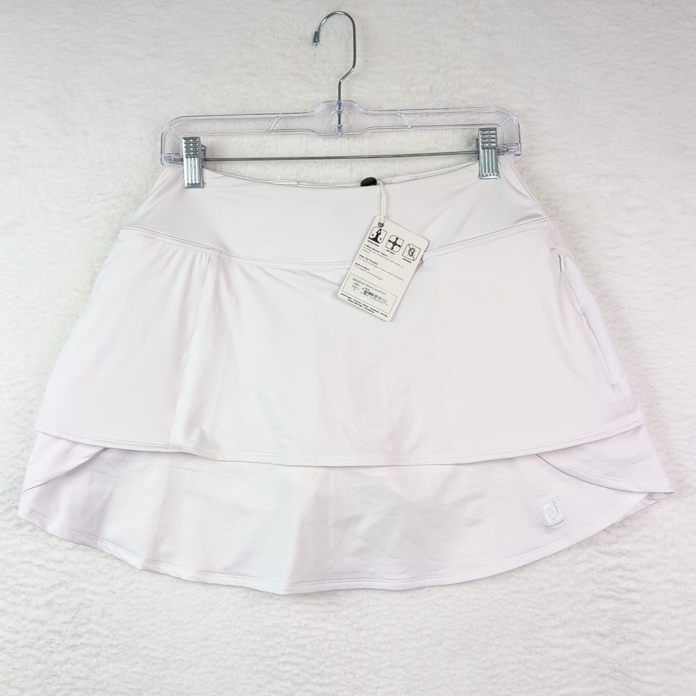 NWT FootJoy Layered Skort Women's Small White Stretch Performance Zip Pocket